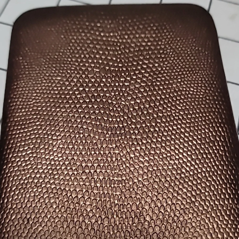 Bronze Slimline Wallet Clutch Faux Reptile‎ Print - Gently Preloved